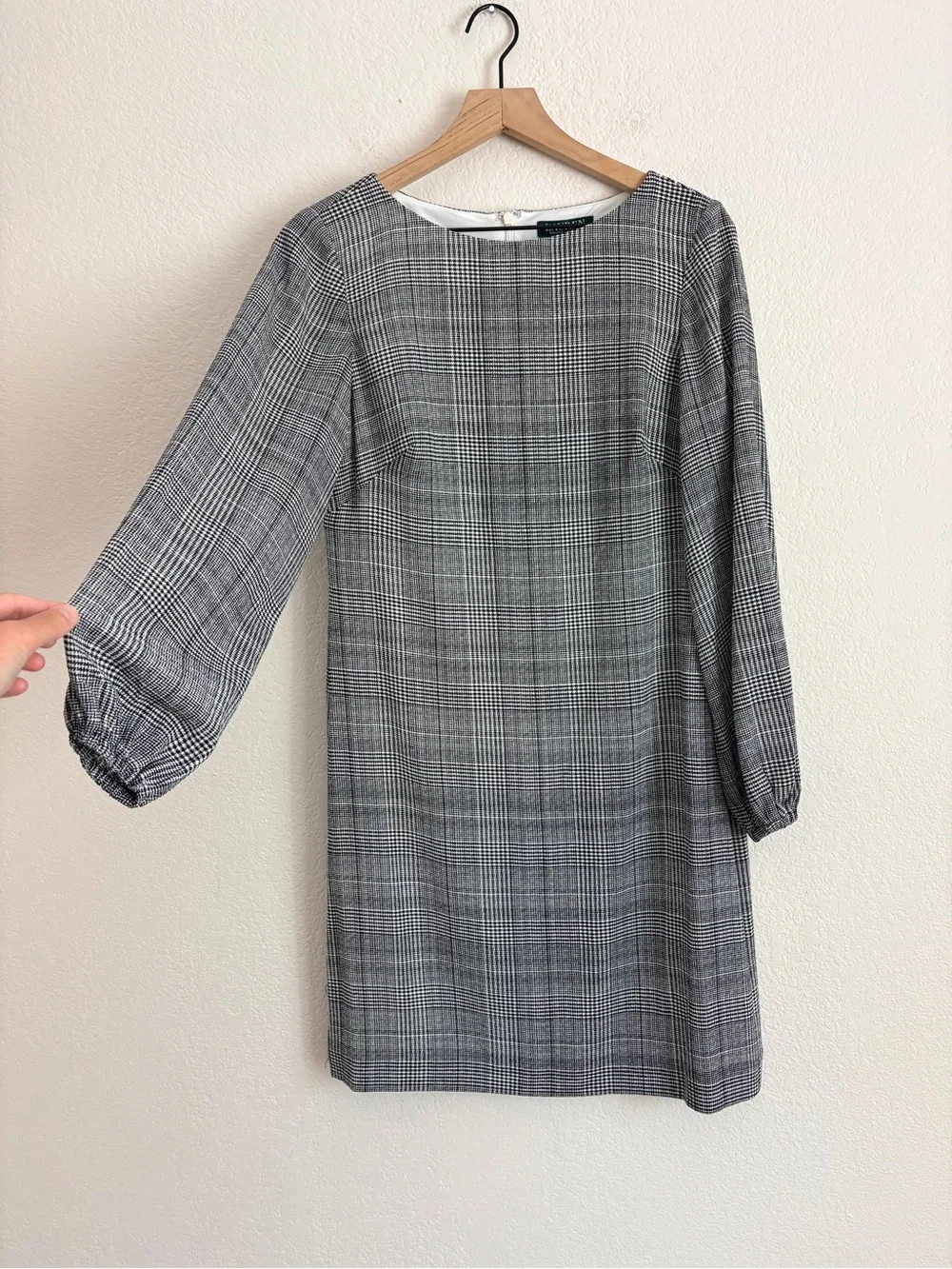 Ralph Lauren Grey Plaid Shift Dress - Picture 3 of 11
